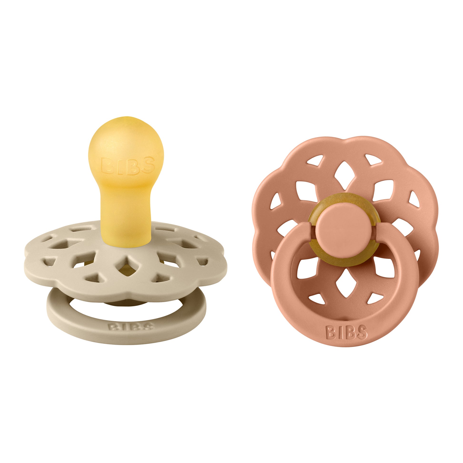 BIBS fopspeen Boheme Vanilla Peach set van 2 baby speen