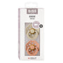 BIBS speen natuurrubber 0-6 maanden Vanilla Peach in verpakking