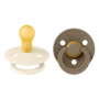 Twee BIBS fopspenen in neutrale kleuren als mooi baby cadeau