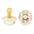 verpakking van de 2-pack fopspenen van bibs in kleur ivory