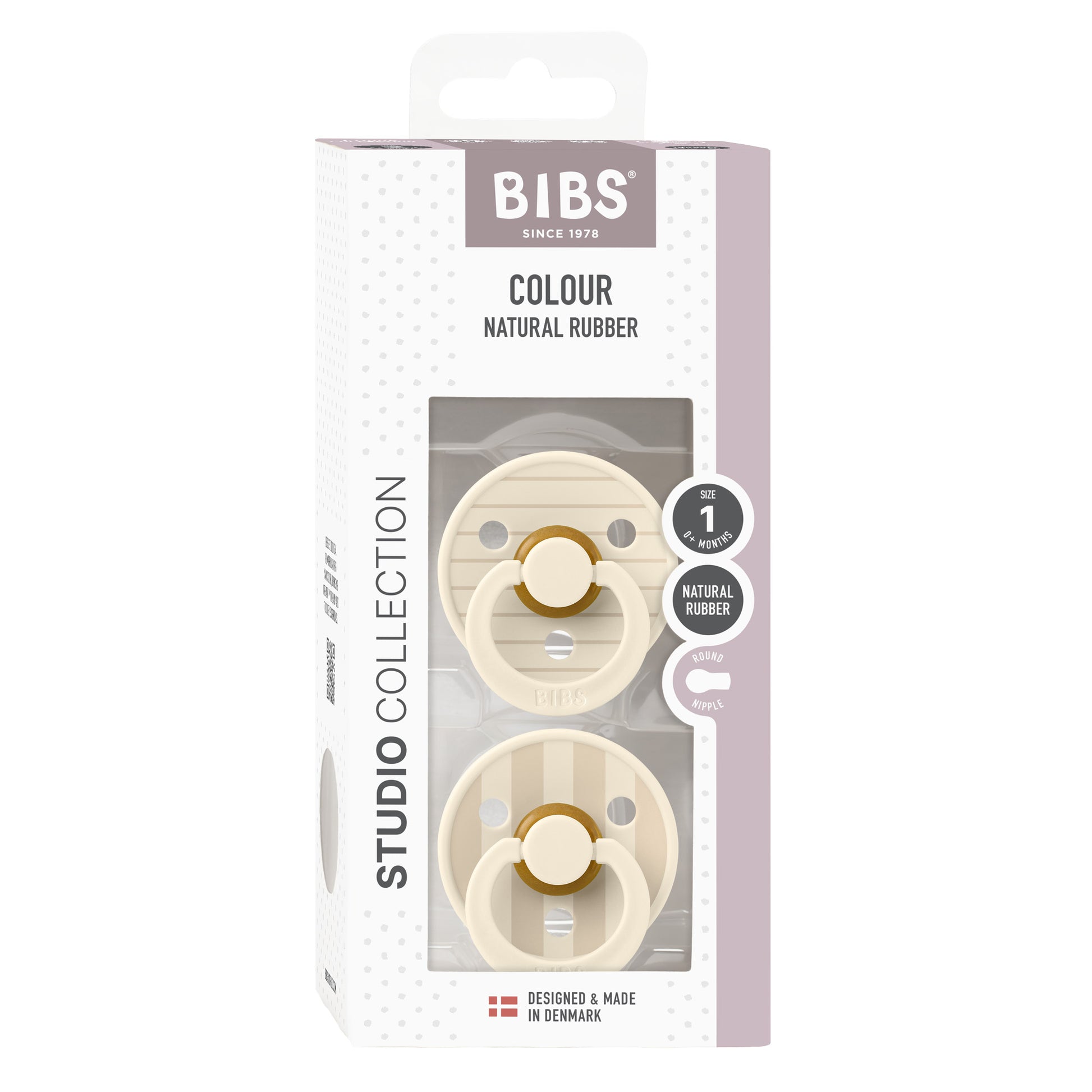 bibs studio colour 2-pack fopspenen ivory vanilla
