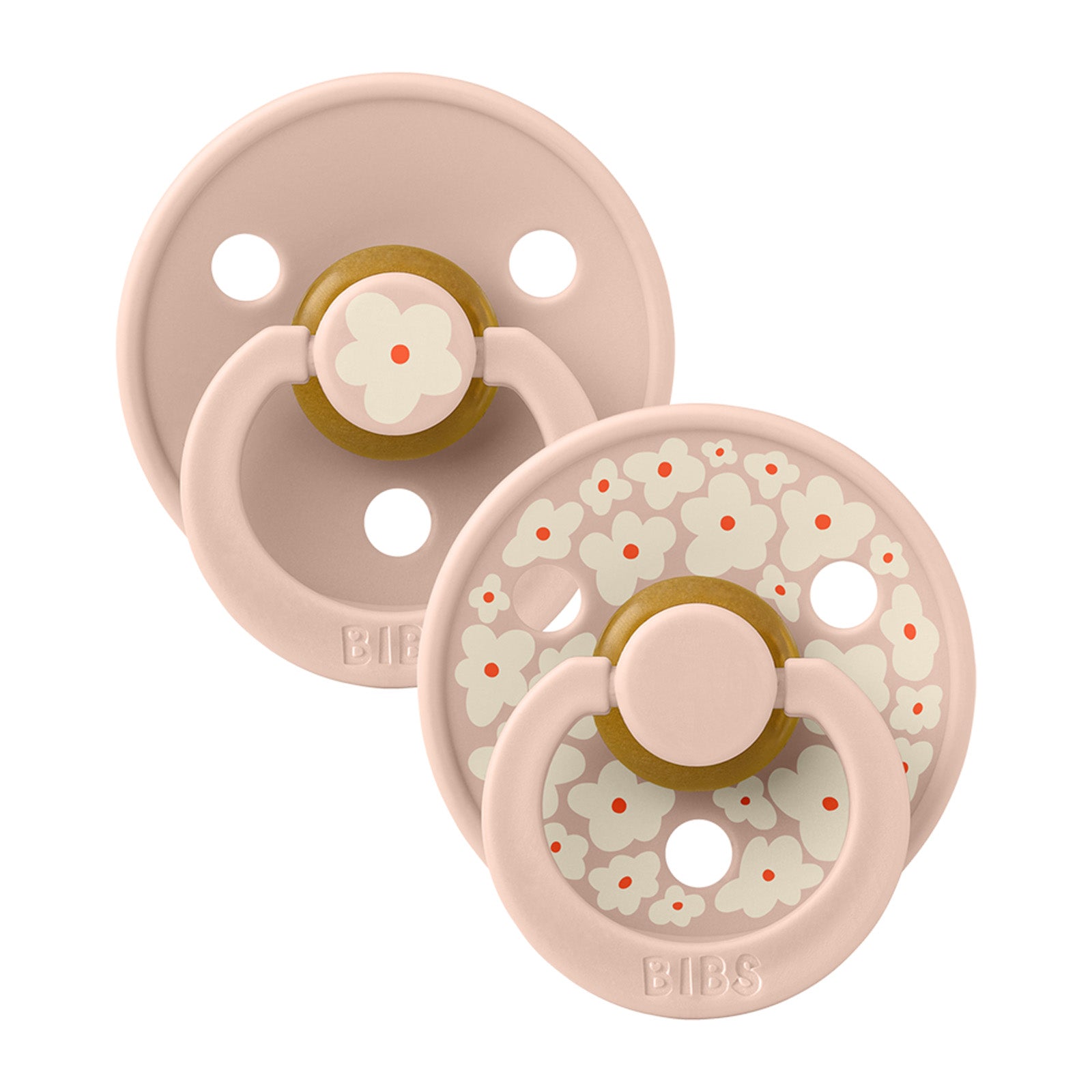 ronde fopspeen van bibs in kleuren jasmin blush