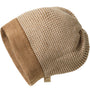 Disana wollen baby beanie van biologisch merinowol in caramel-natural voor 3–6 maanden