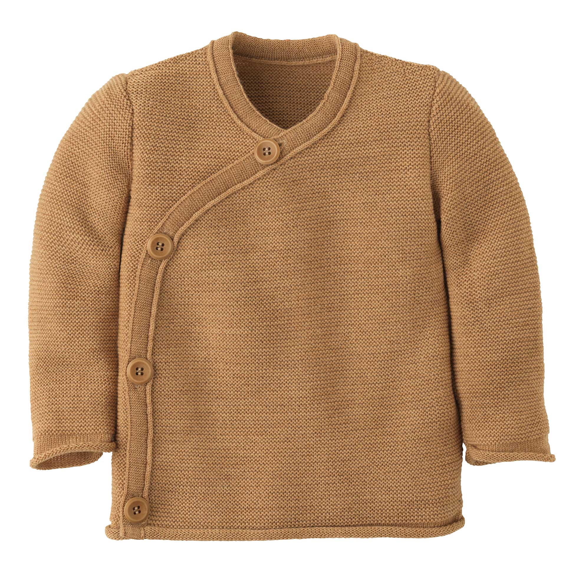 Disana wollen babyvestje van biologisch merinowol in caramel 3–6 maanden