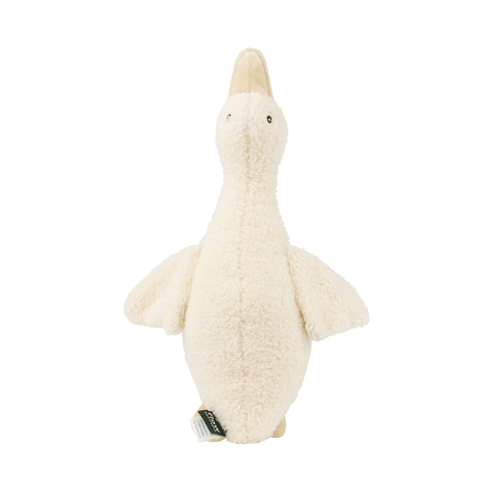 Bovenaanzicht van Flow hartslagknuffel Liva in beige – oplaadbaar slaaphulpje voor baby’s