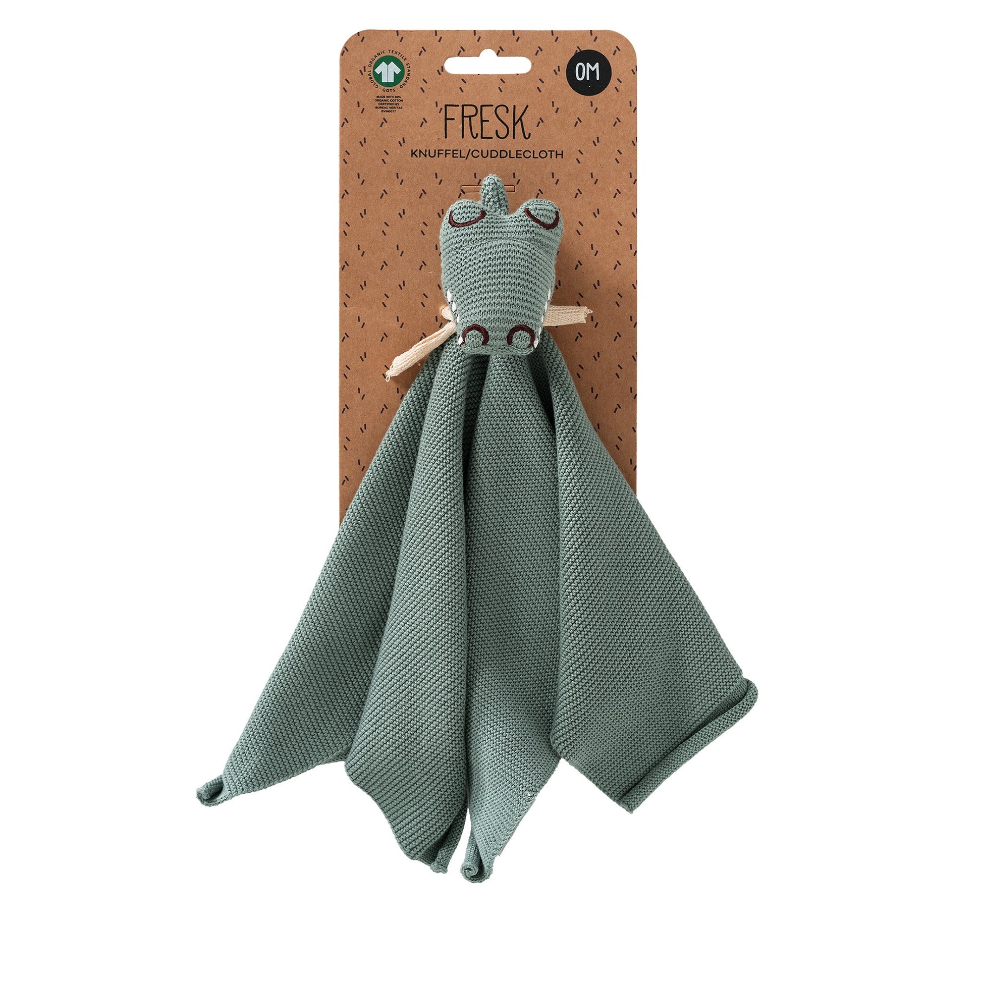 Fresk Knuffeldoekje Crocodile van biologisch katoen op productkaart