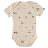 Fresk beige romper korte mouw met konijntjes print