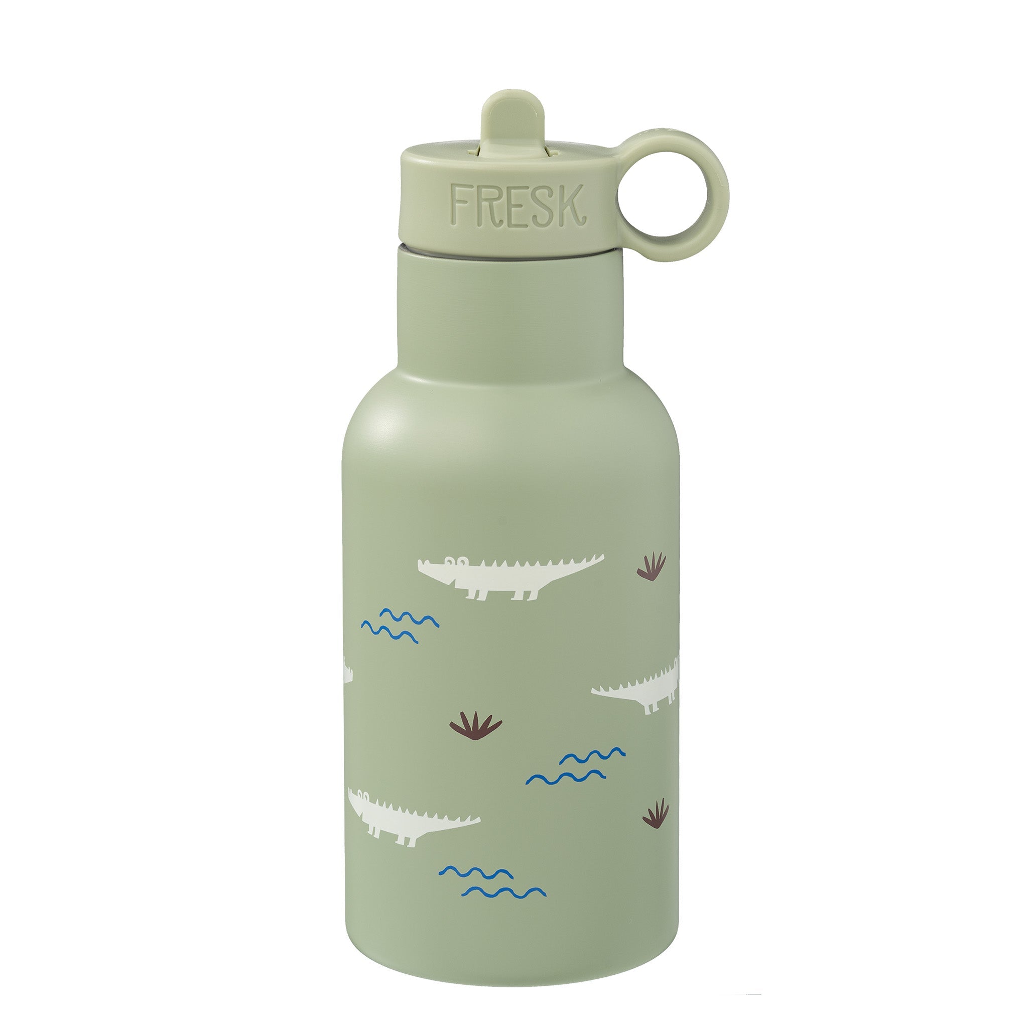 Fresk thermosfles 350 ml met krokodillenprint in groen