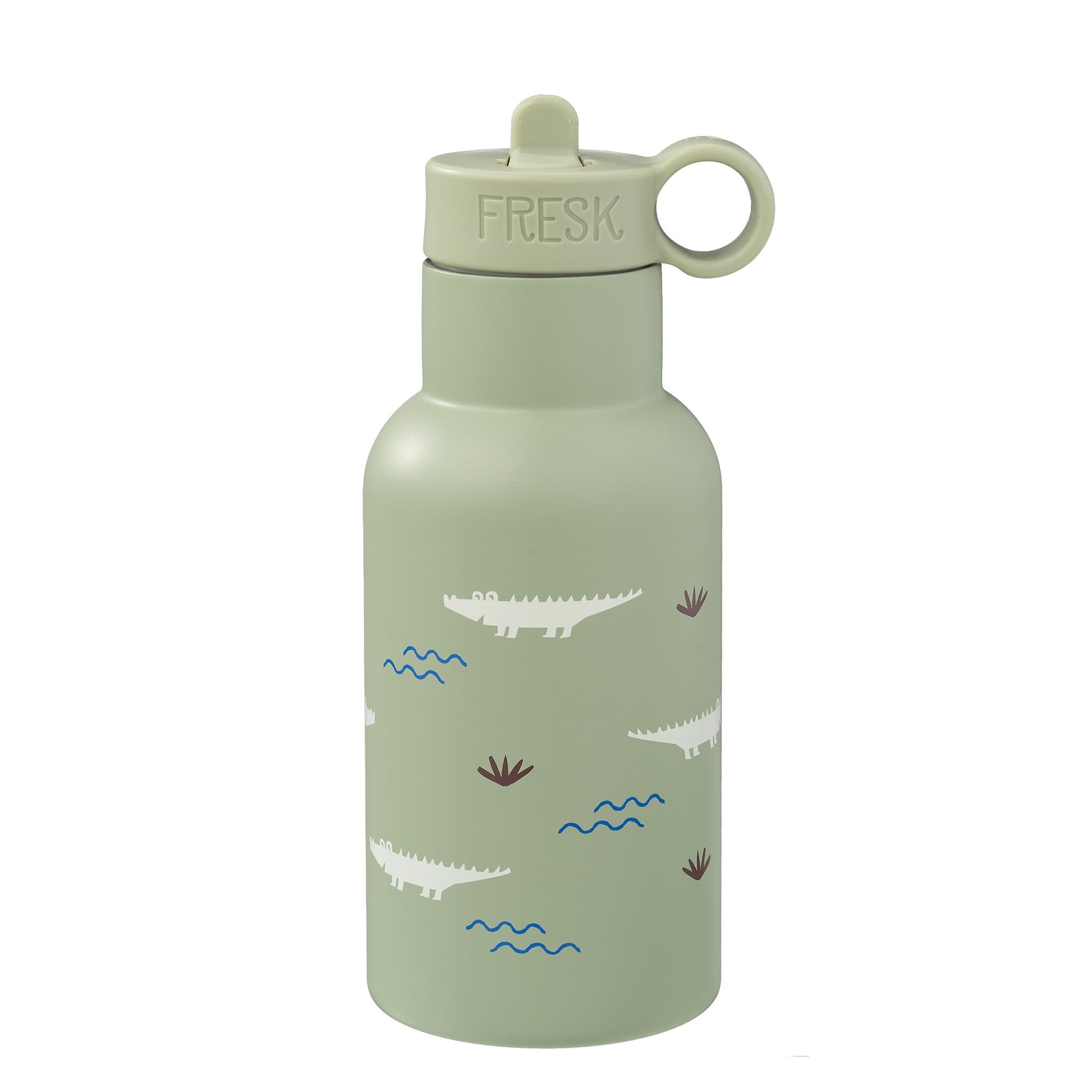 Fresk thermosfles 350 ml met krokodillenprint in groen