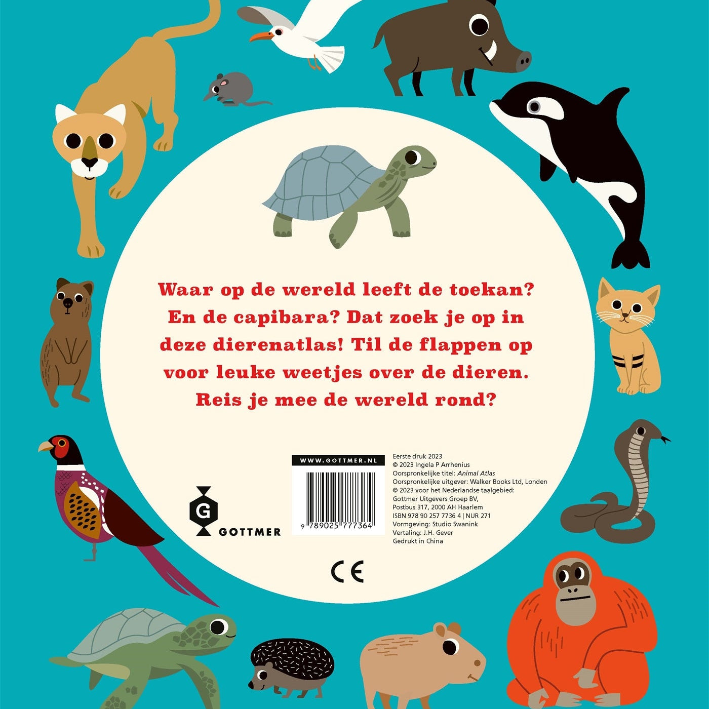 achterzijde van dierenatlas pop-up kinderboek