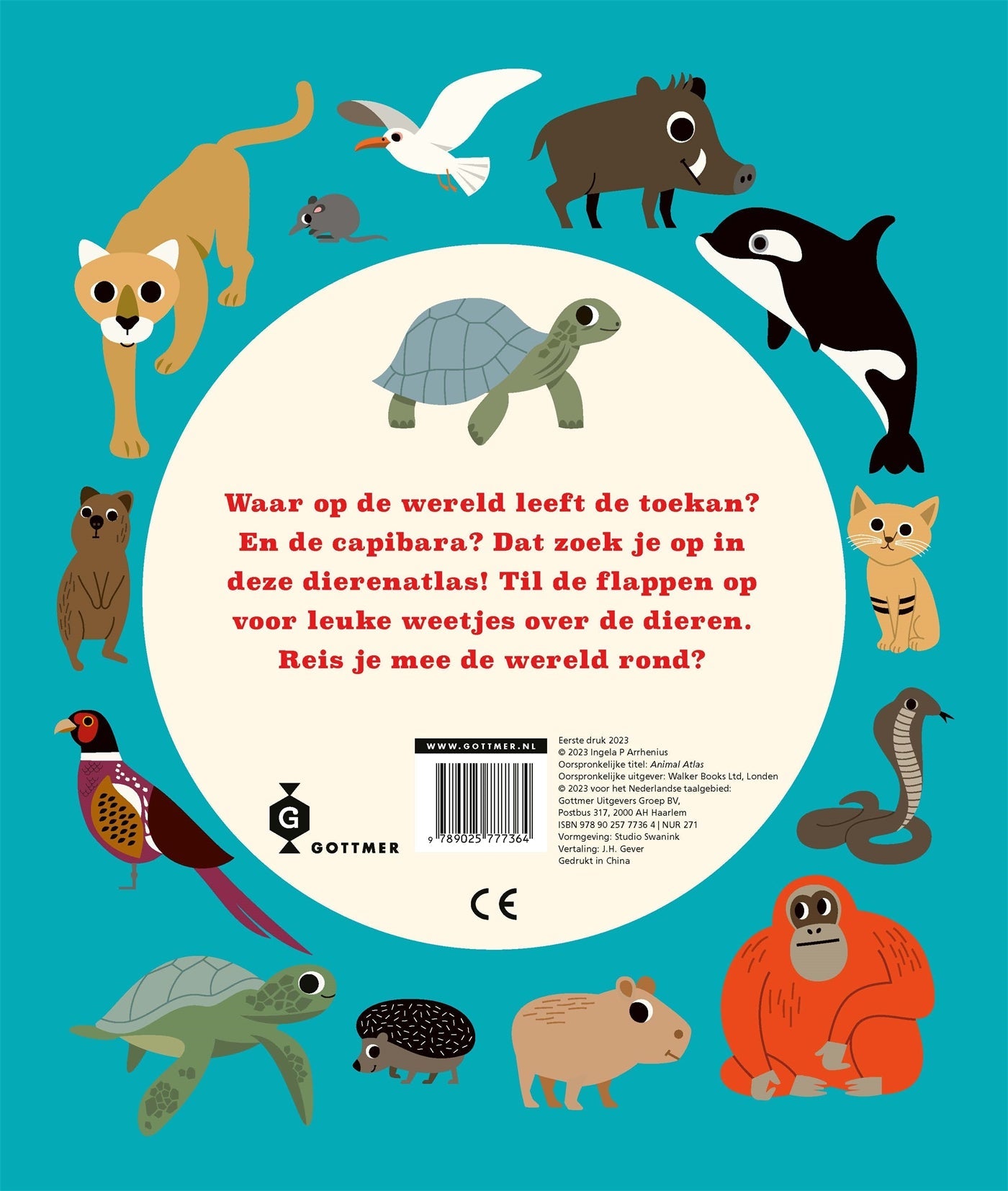 achterzijde van dierenatlas pop-up kinderboek
