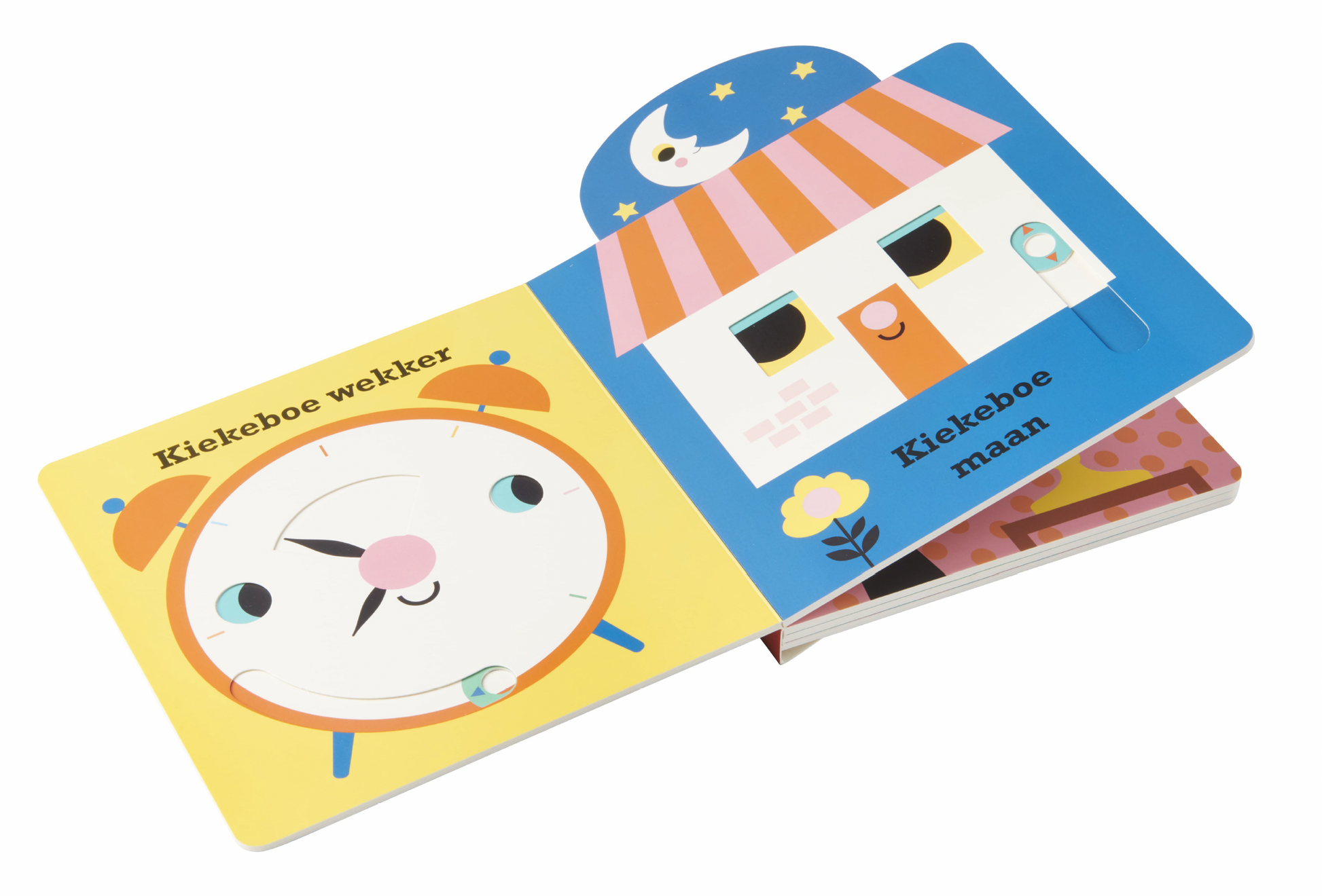 kiekeboe maan babyboekje met schuifjes