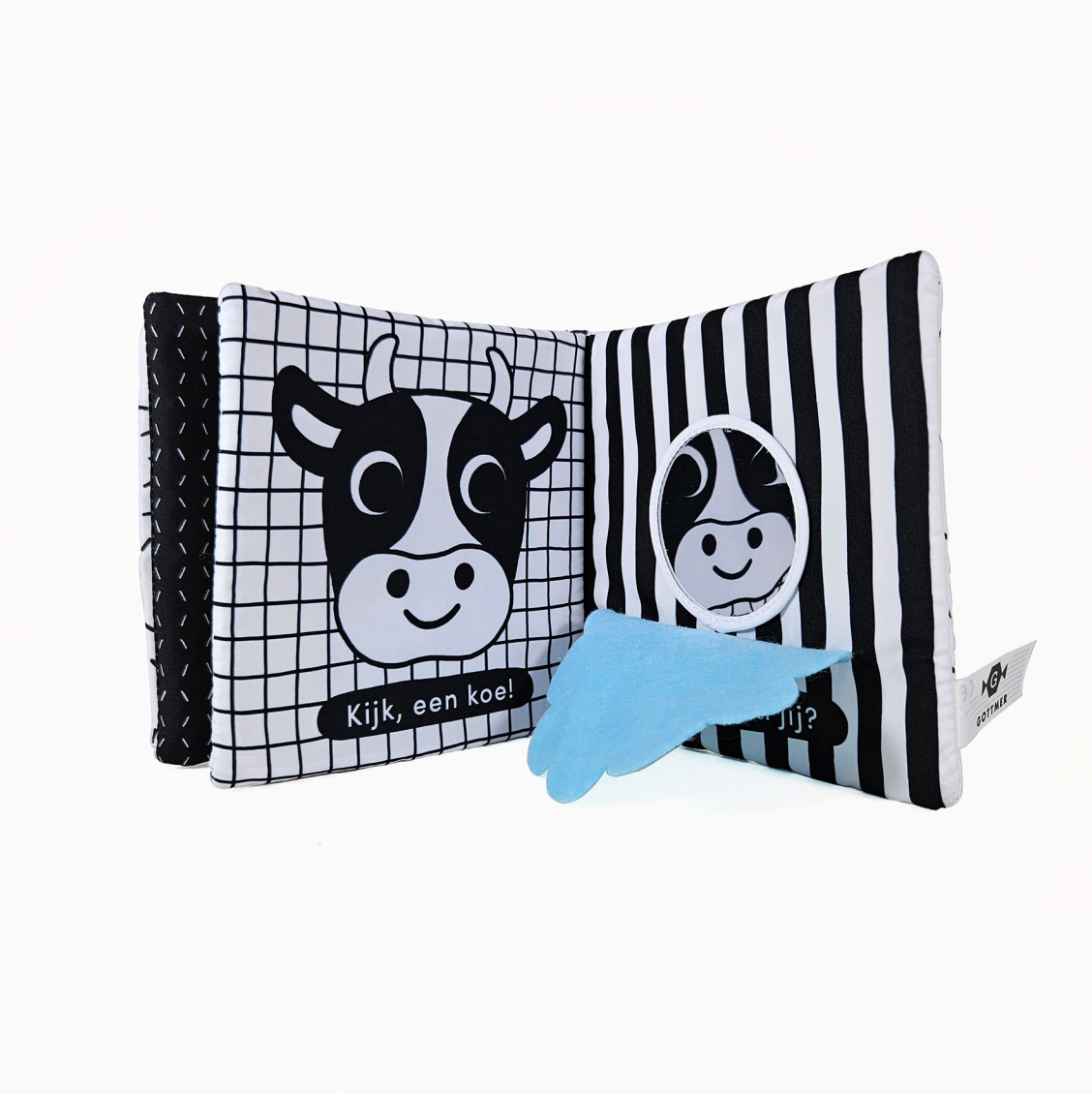 multisensorisch babyboekje met vilten elementen