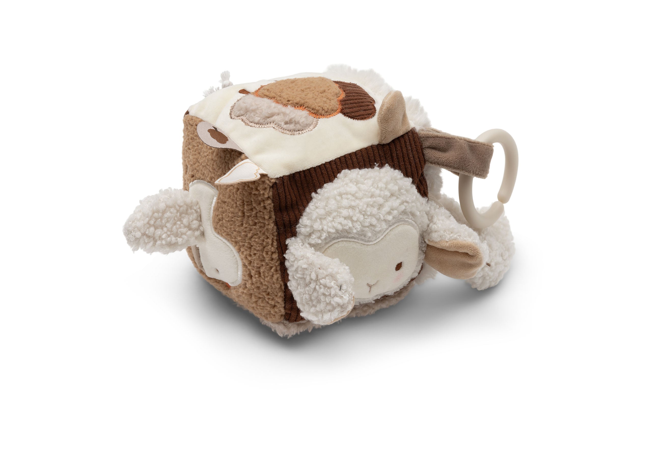 Jollein activiteitenkubus Woolly voor baby met verschillende speelelementen