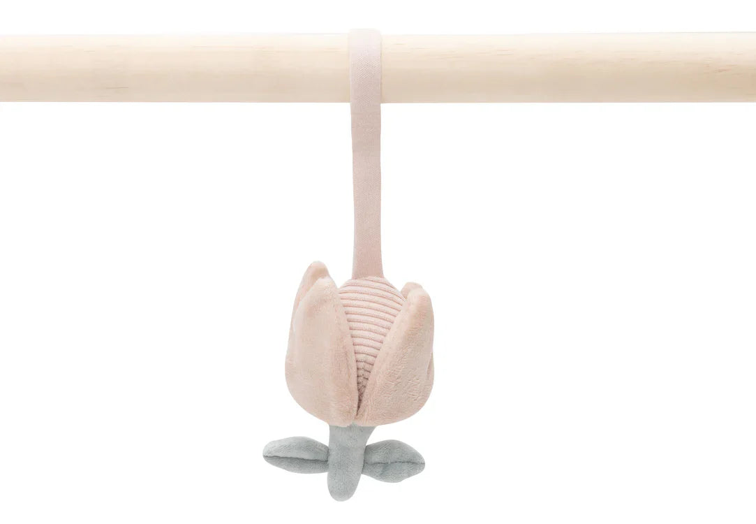 Detail van bloem aan babygym, jollein
