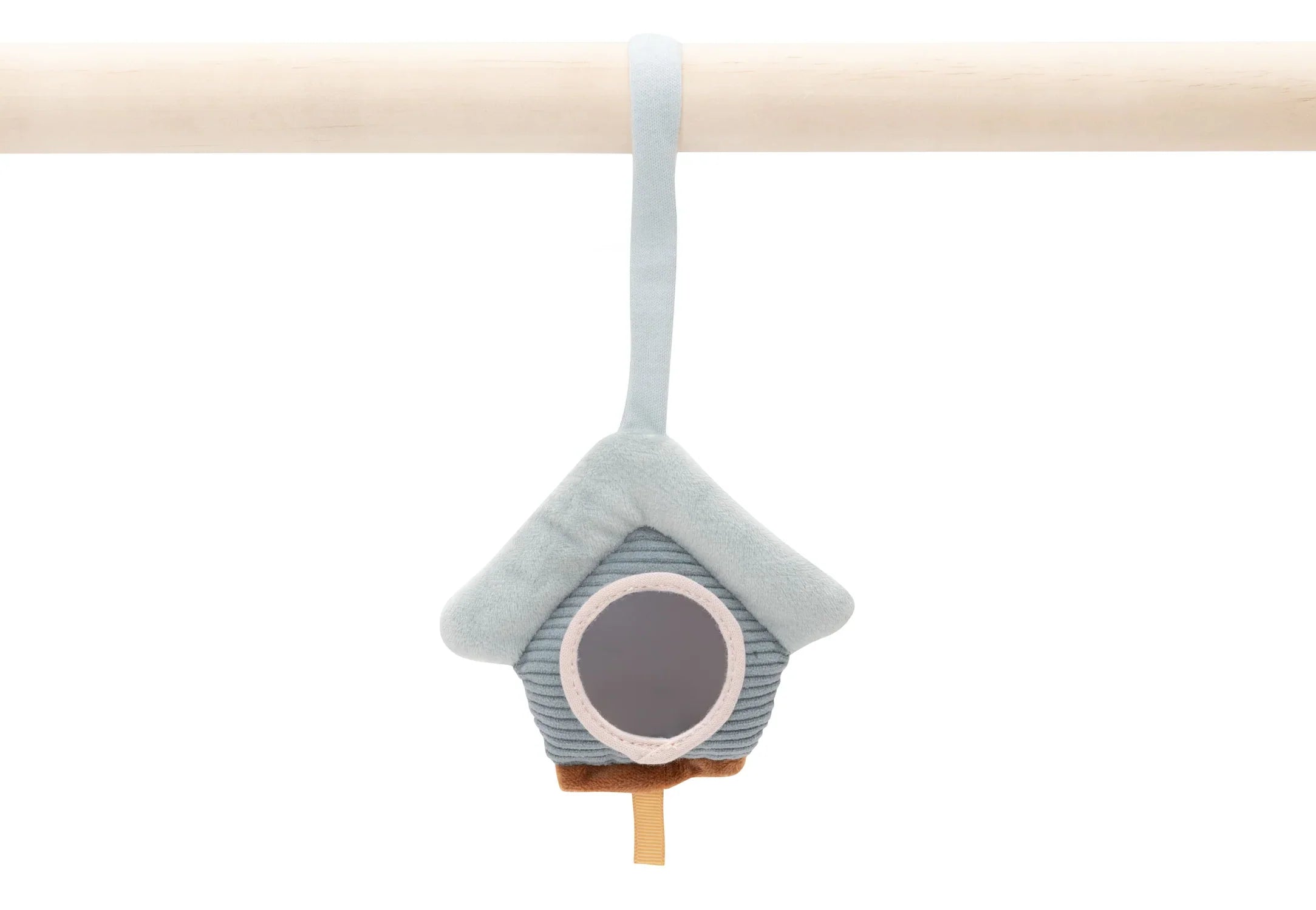 Detail van vogelhuisje aan babygym, jollein