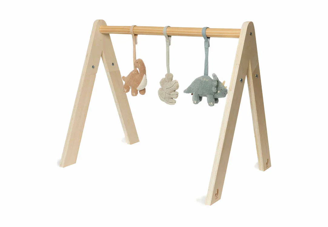 Set van drie babygym speeltjes in dino thema