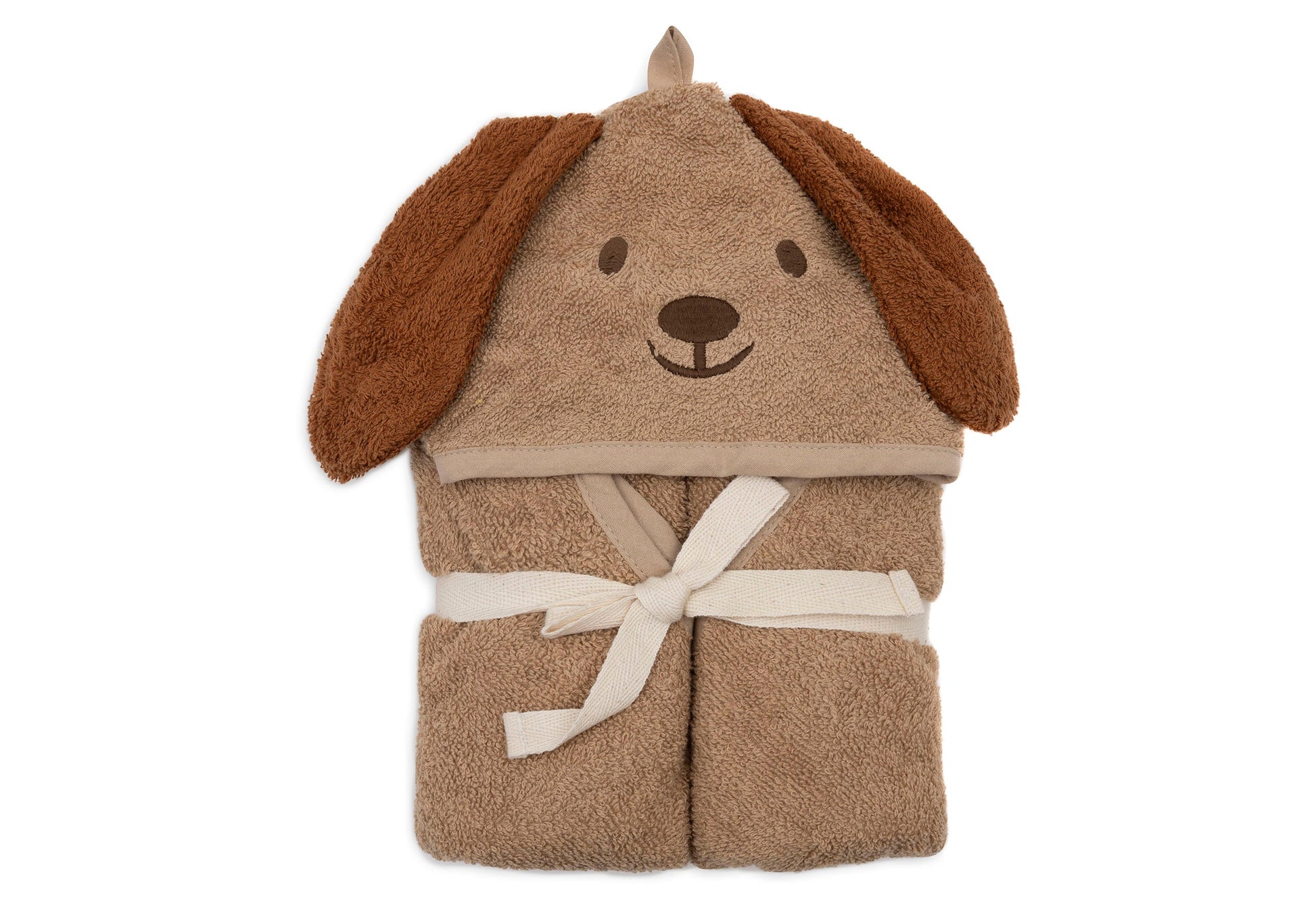 Opgevouwen badcape met hondenoortjes van jollein