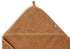 Warme badcape in badstof met capuchon en lus