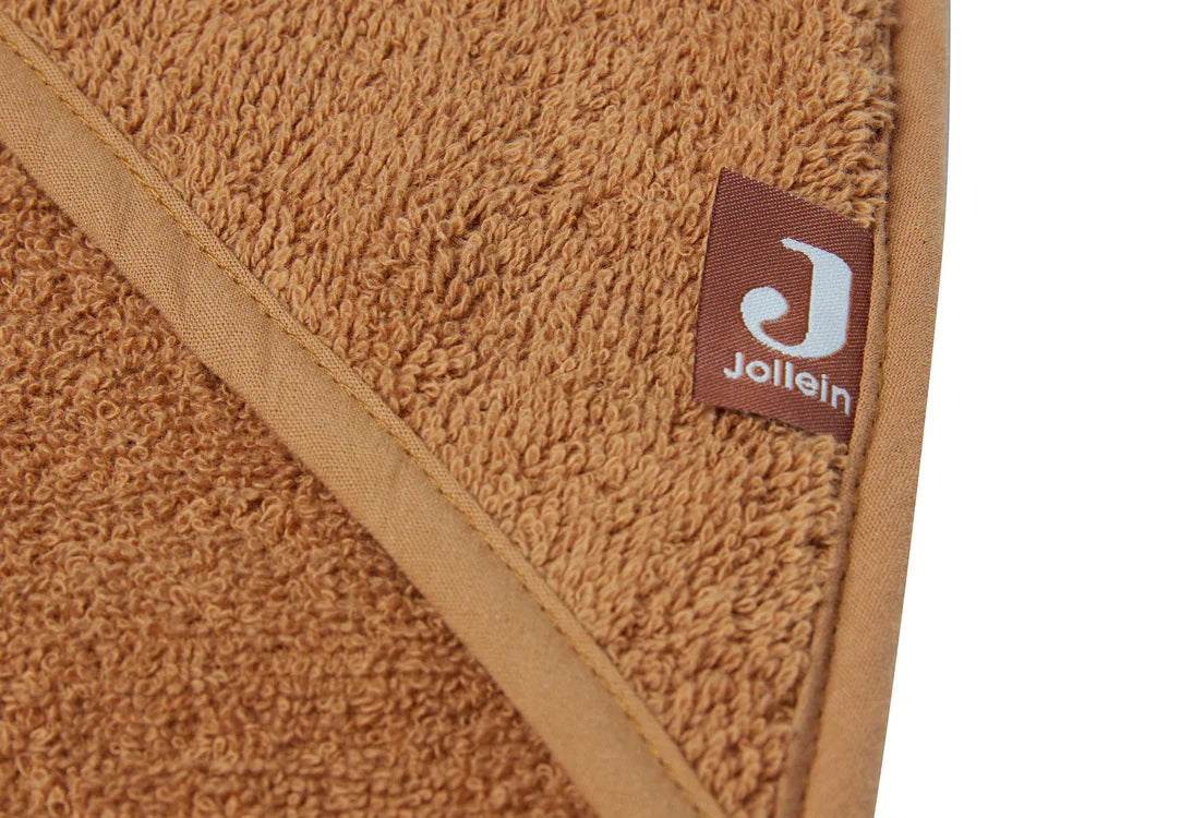 Detail van badstof textuur en randafwerking