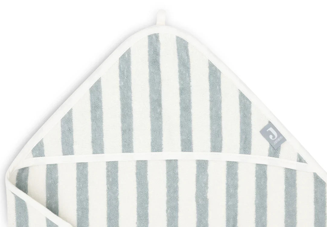 Badcape met capuchon 75 x 75 in GOTS stof 