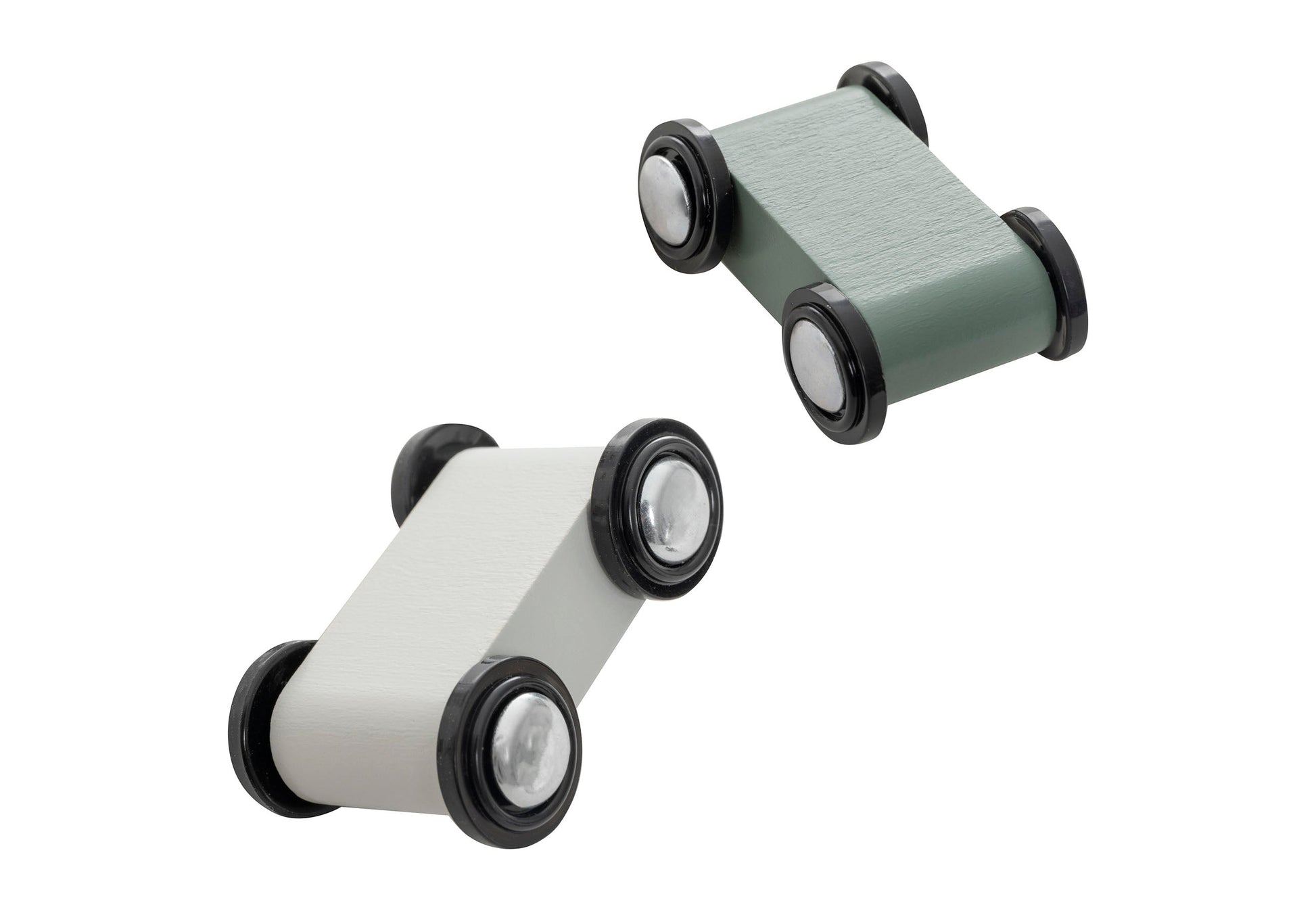 Detailfoto van autootjes van houten autobaan