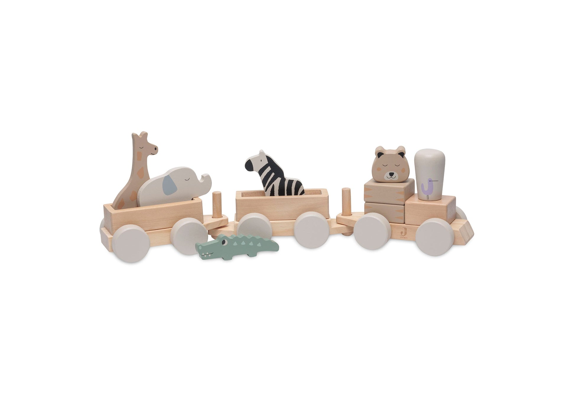 Speelgoedtrein Jungle Jambo met vijf houten dieren