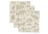 Handige set van drie hydrofiele monddoekjes in olive green met animals print
