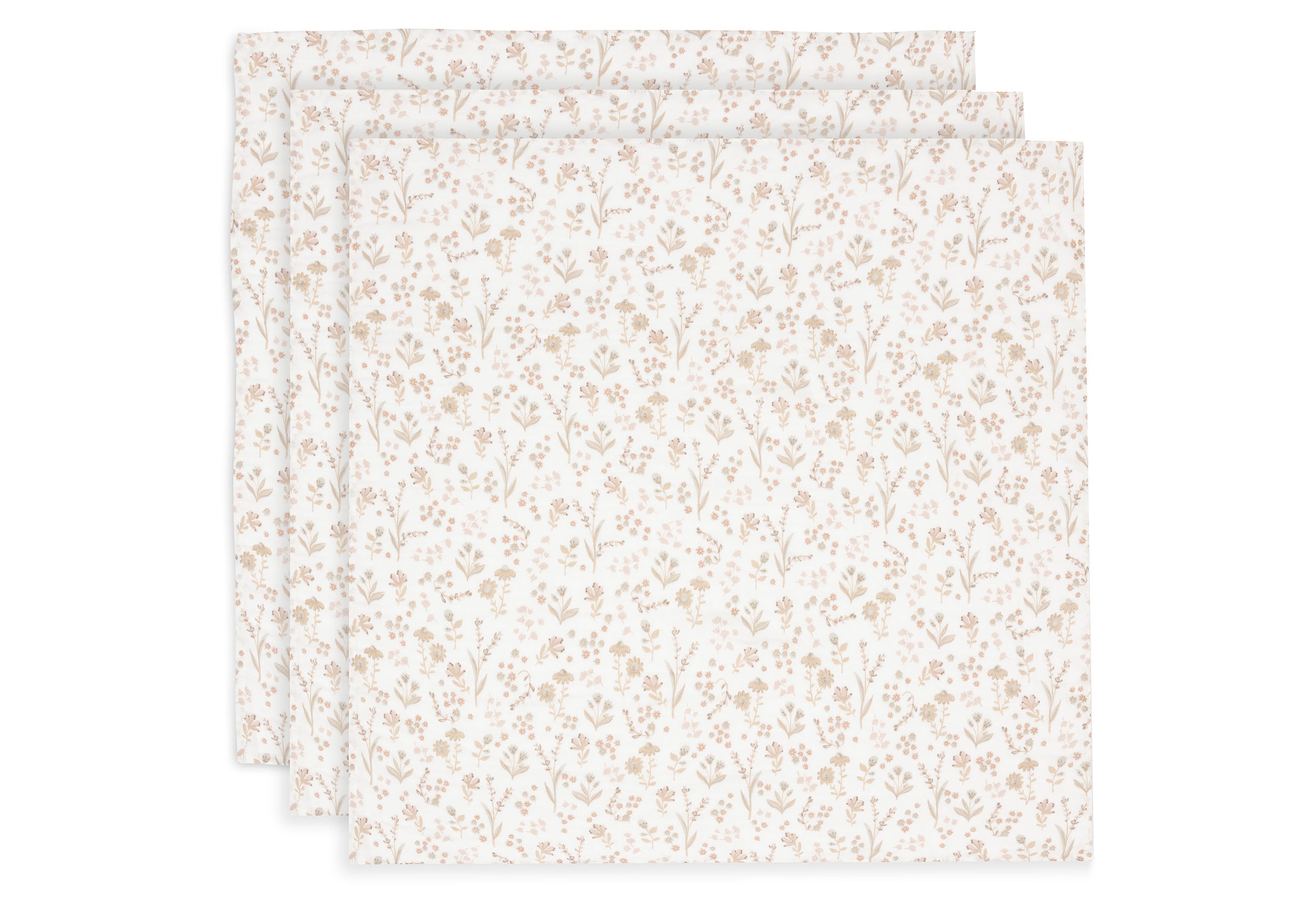 Set van drie hydrofiele doeken met Bloomy print