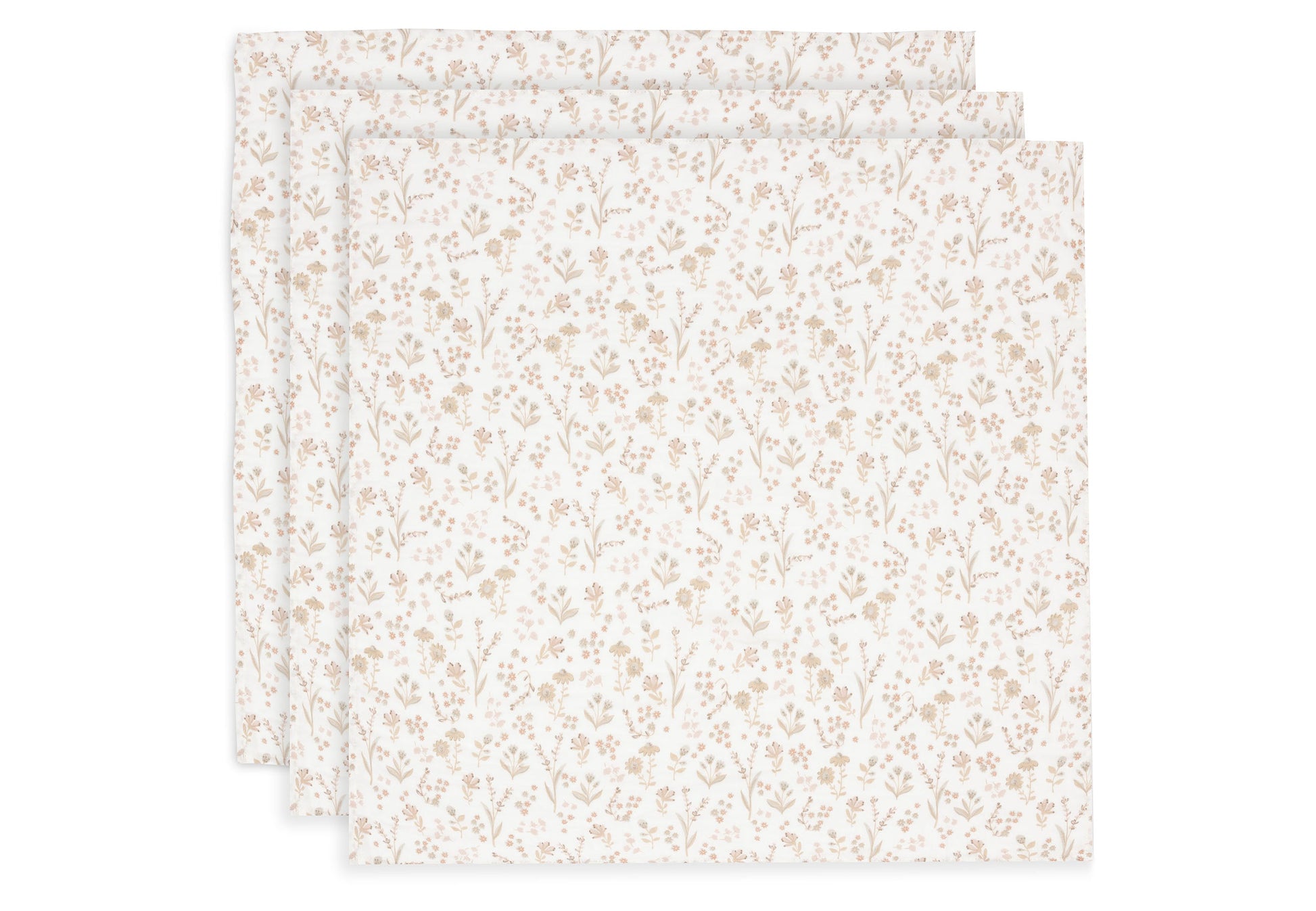 Set van drie hydrofiele doeken met Bloomy print