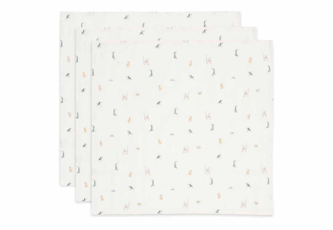 Set van drie hydrofiele doeken met Jungle Jambo print