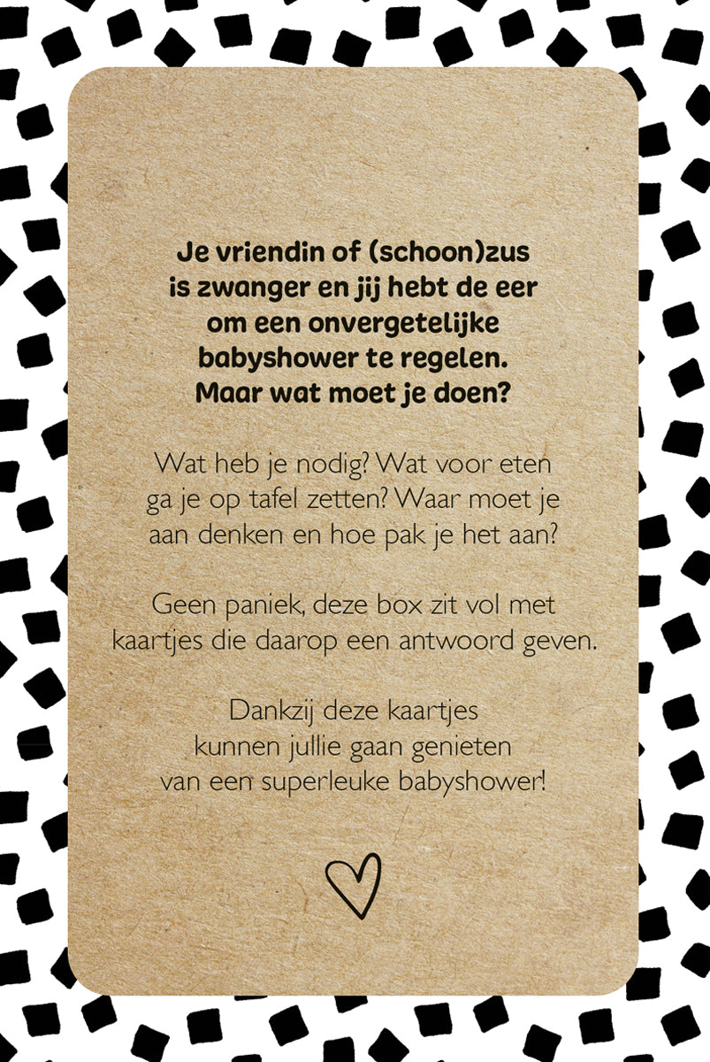 Binnenkant kaartenbox Babyshower vieren