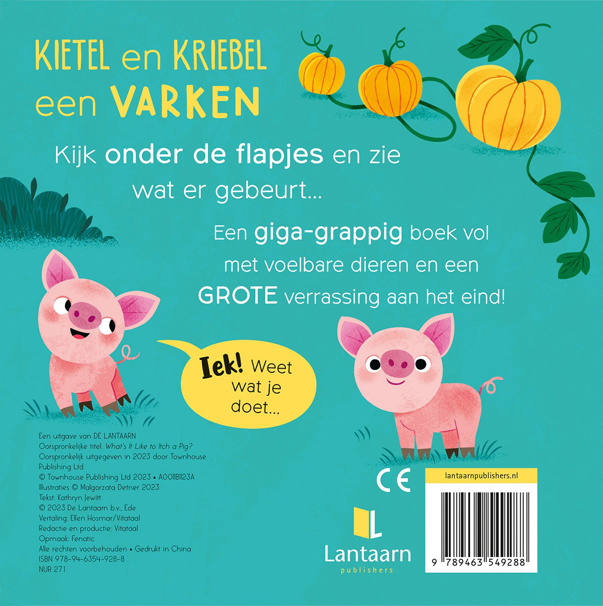 Kartonboek met flapjes en zachte voelelementen voor kleine handjes
