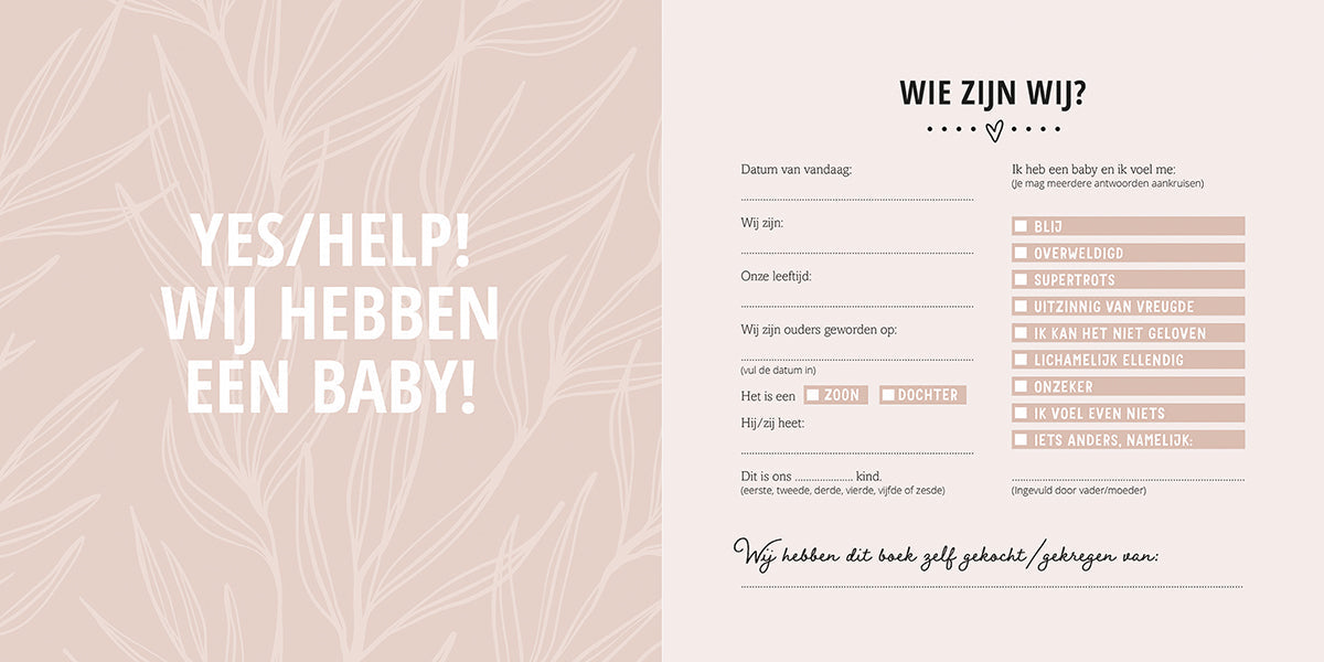 Productfoto invulboek Mijn eerste jaar linenlook