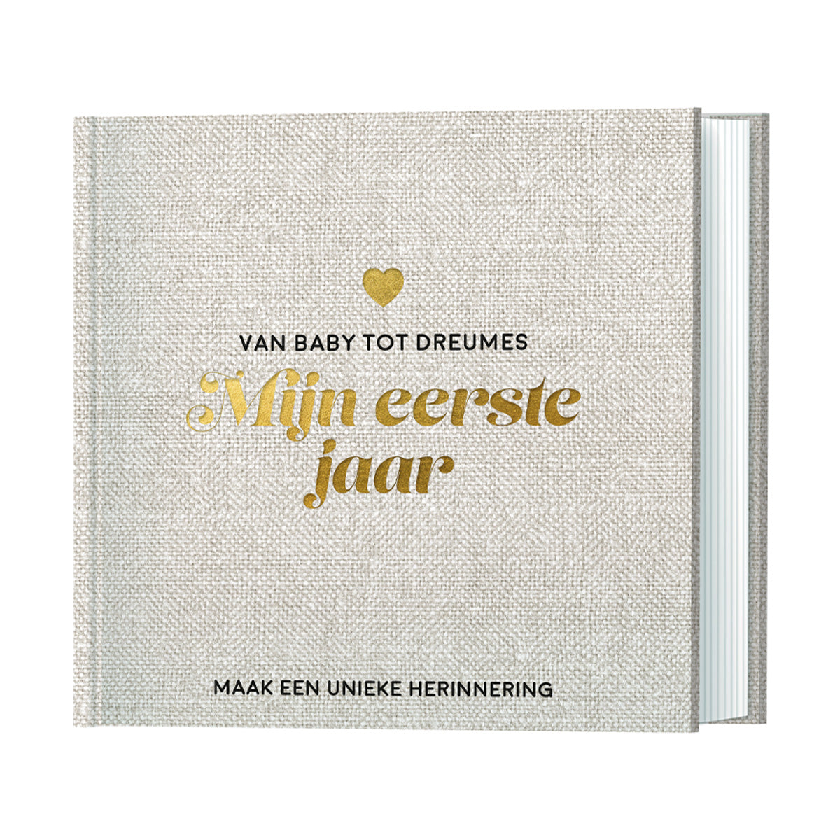 Voorkant invulboek Mijn eerste jaar linenlook