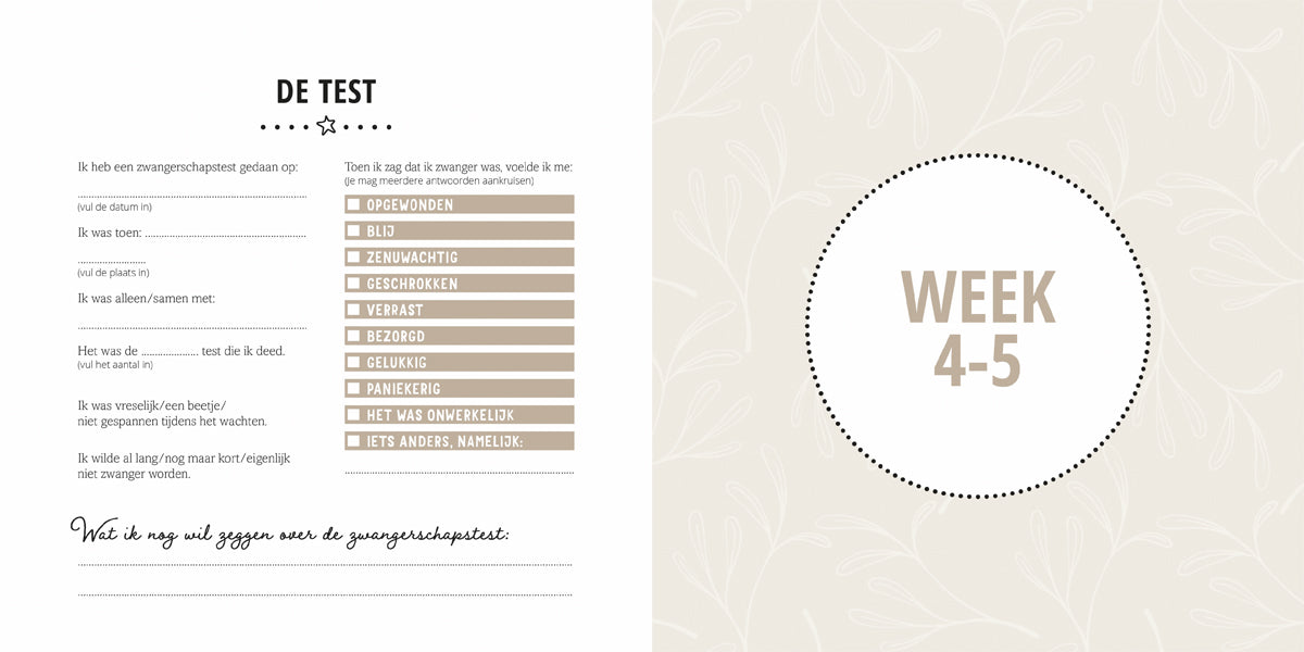 Invulboek Mijn negen maanden linenlook van lantaarn publishers