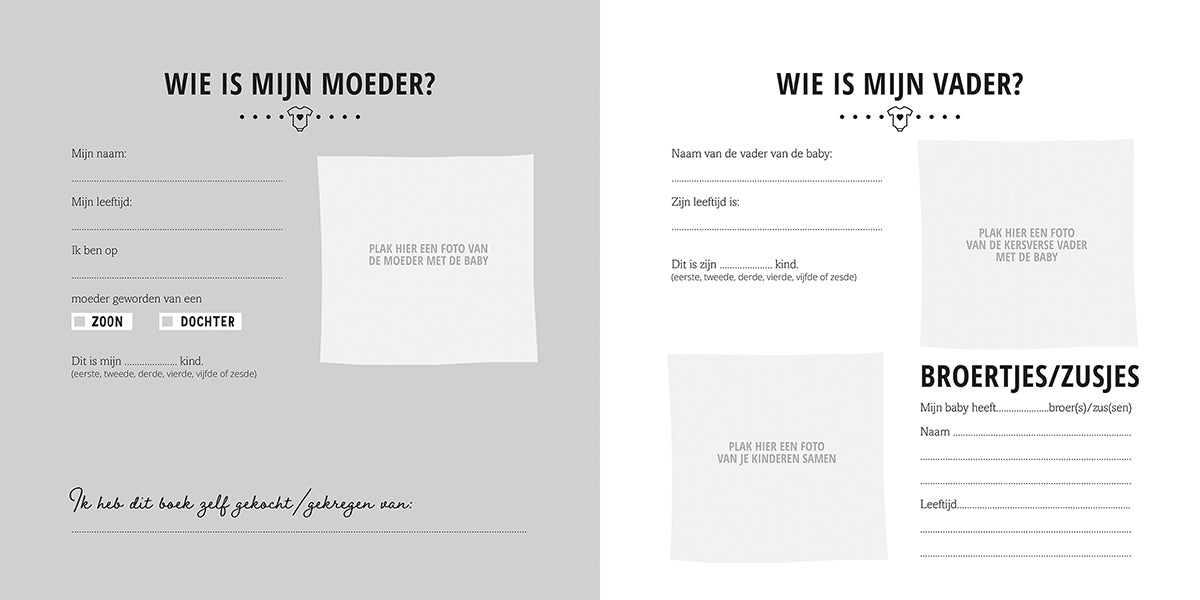 lantaarn publishers linenlook invulboek voor kraambezoek