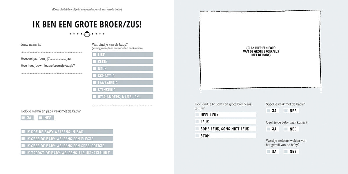 linenlook kraambezoek invulboek met linenlook