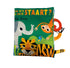 Zachte stof knuffelboekje Van wie is deze staart? Wilde dieren
