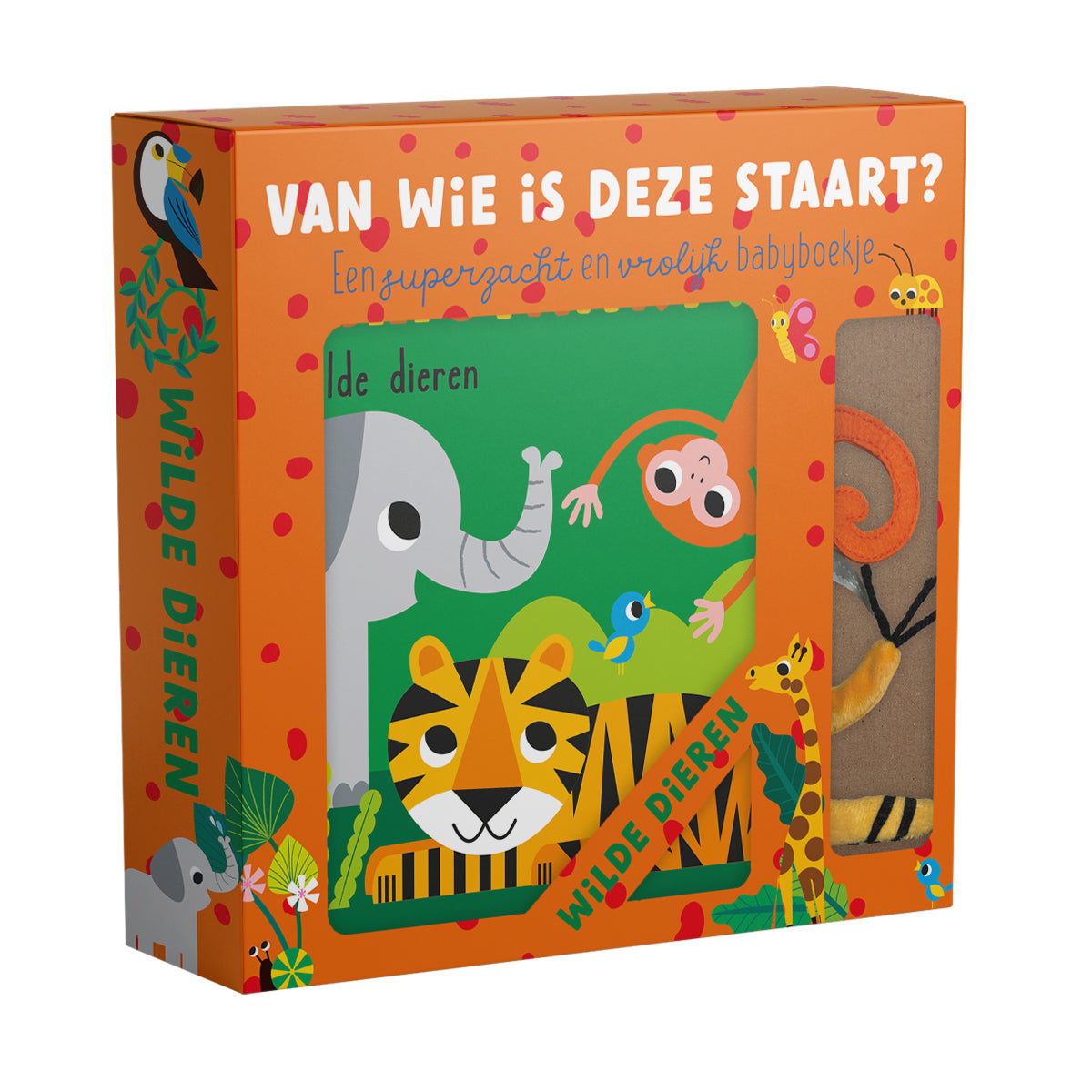 Knuffelboekje Van wie is deze staart? Wilde dieren productfoto