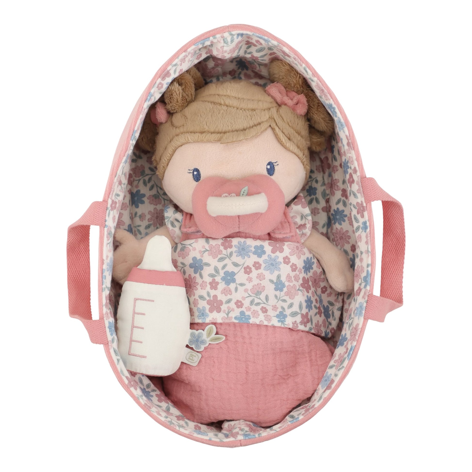 Little Dutch babypop Rosa met zacht reismandje en verzorgingsaccessoires
