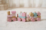 Little Dutch houten speelgoed trein fairy garden roze met 17 onderdelen als duurzaam babycadeau