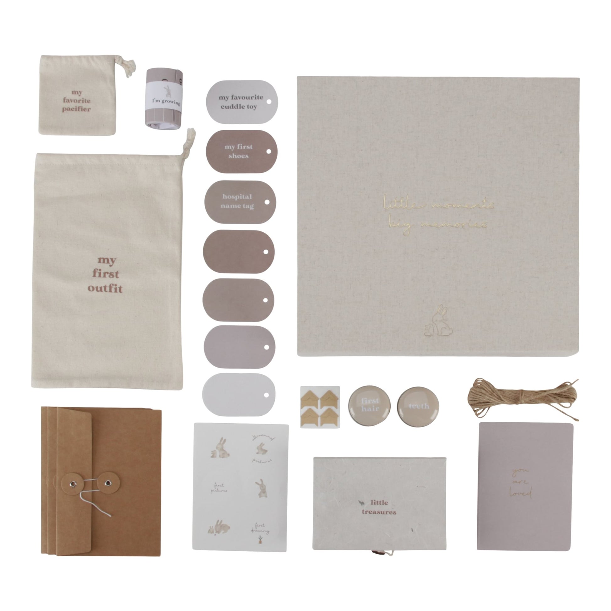 Little Dutch memory box Newborn Naturals met alle herinneringsitems voor baby