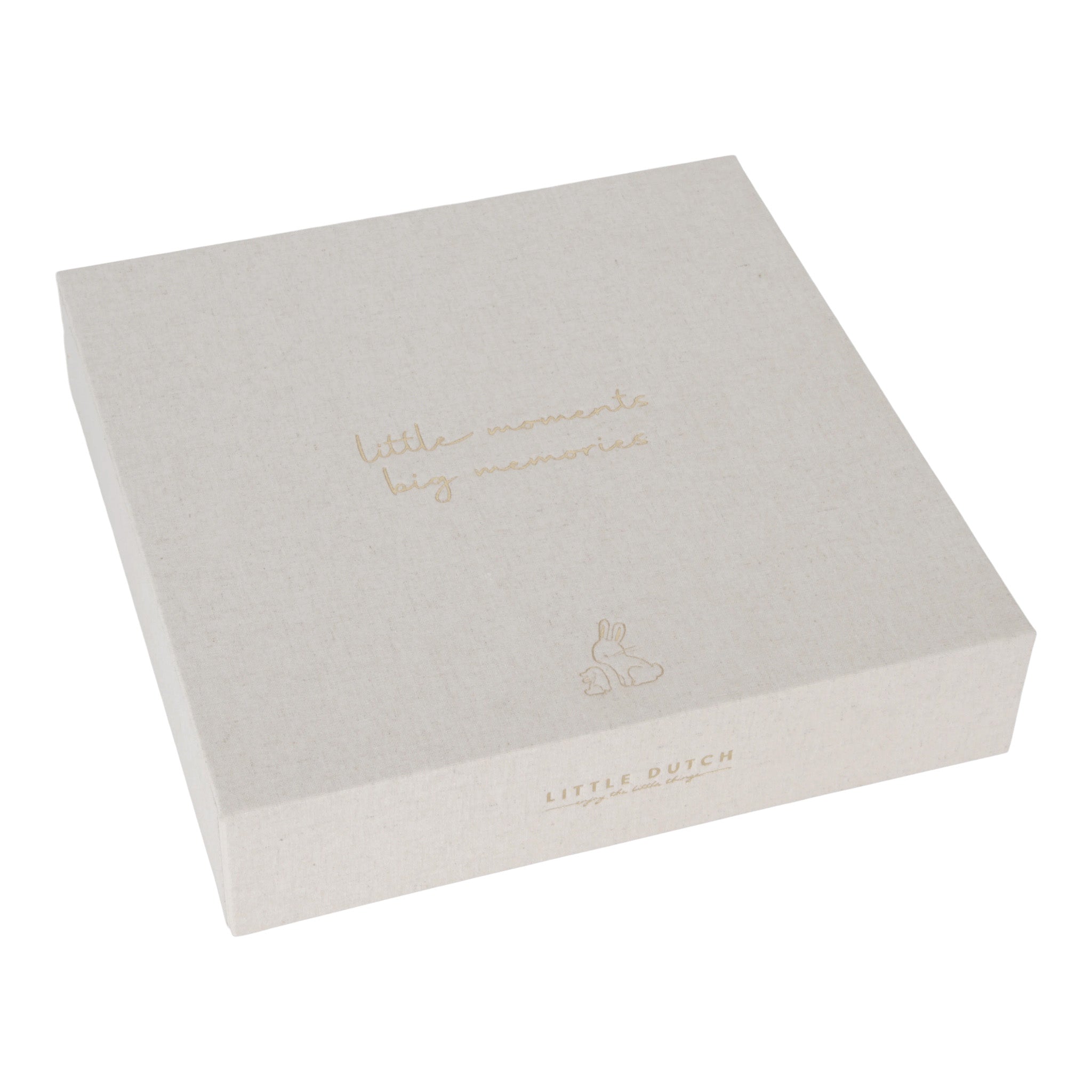 Luxe linnen memory box van Little Dutch voor het bewaren van bijzondere momenten