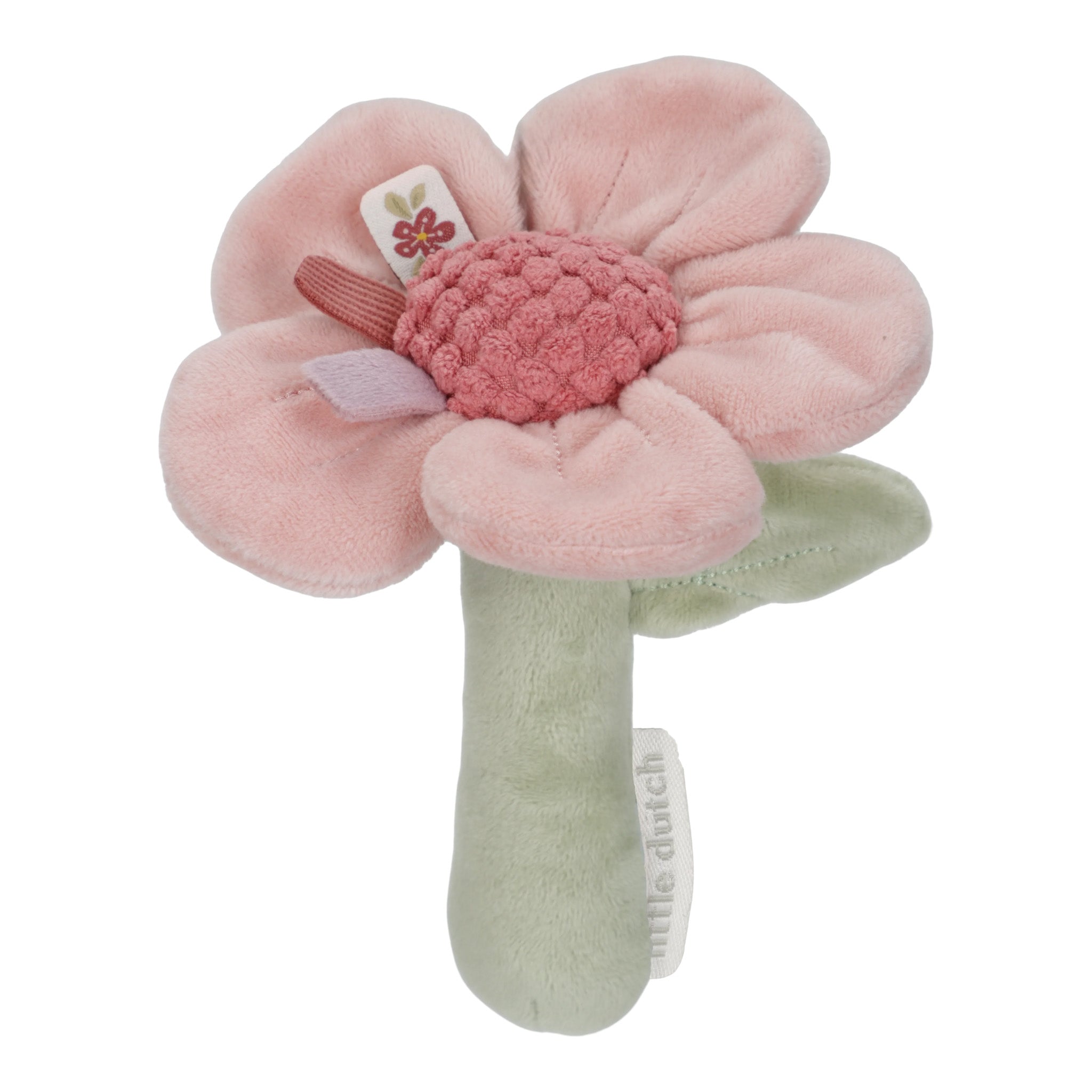 Little Dutch bloemenrammelaar roze fairy garden baby speelgoed