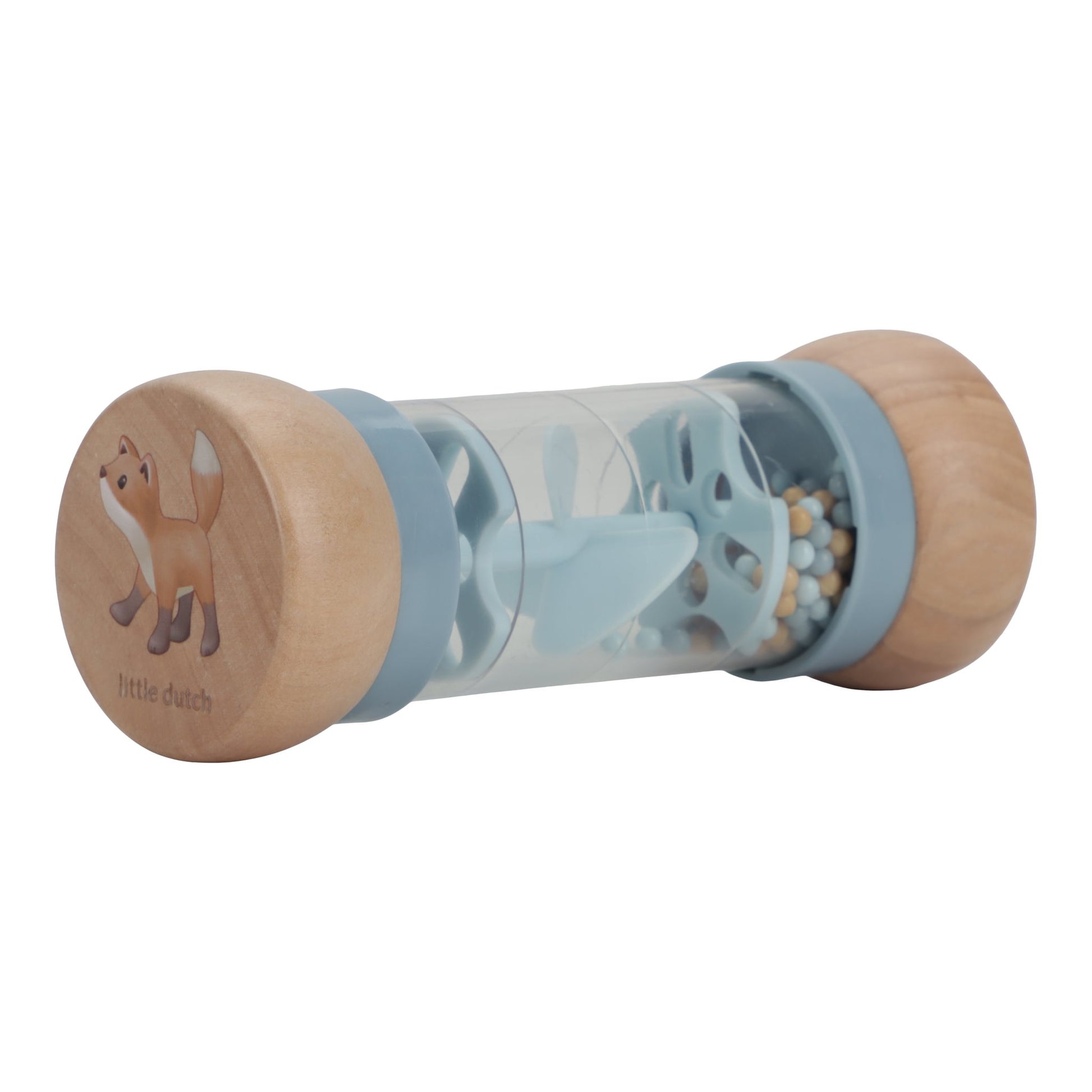 Little Dutch houten regenrammelaar blauw forest friends voor baby en newborn