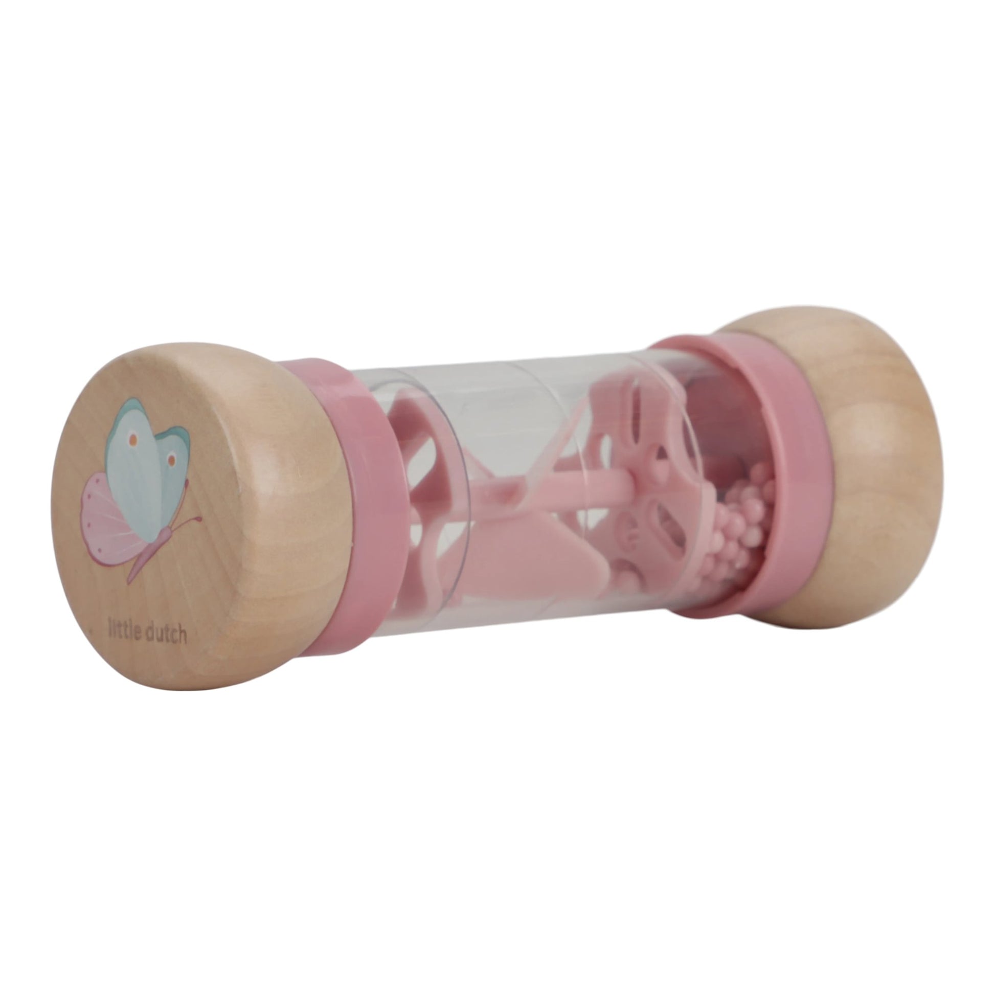 Little Dutch houten regenrammelaar roze fairy garden voor baby en newborn