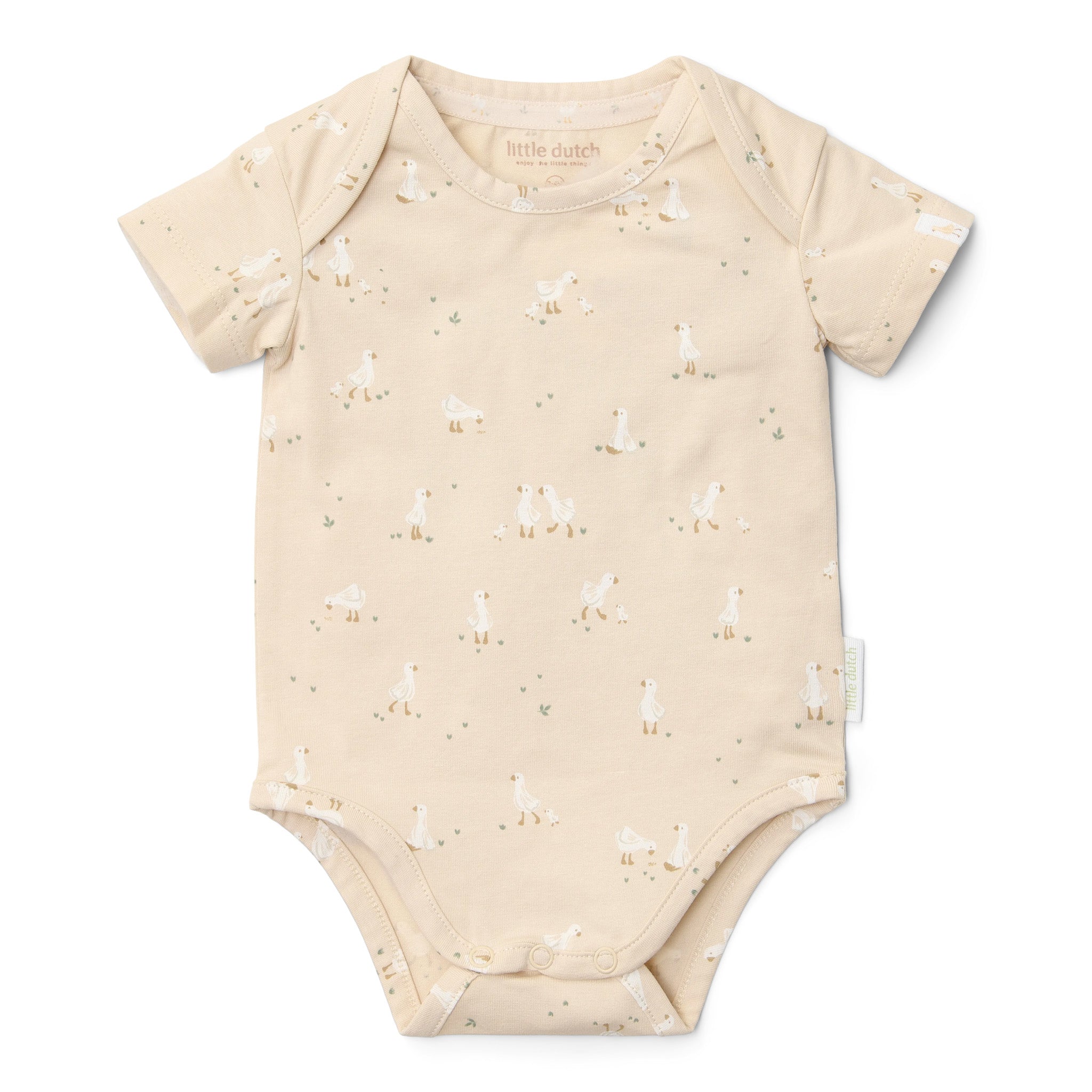 Little Dutch romper korte mouw Little Goose met zachte biologische katoen