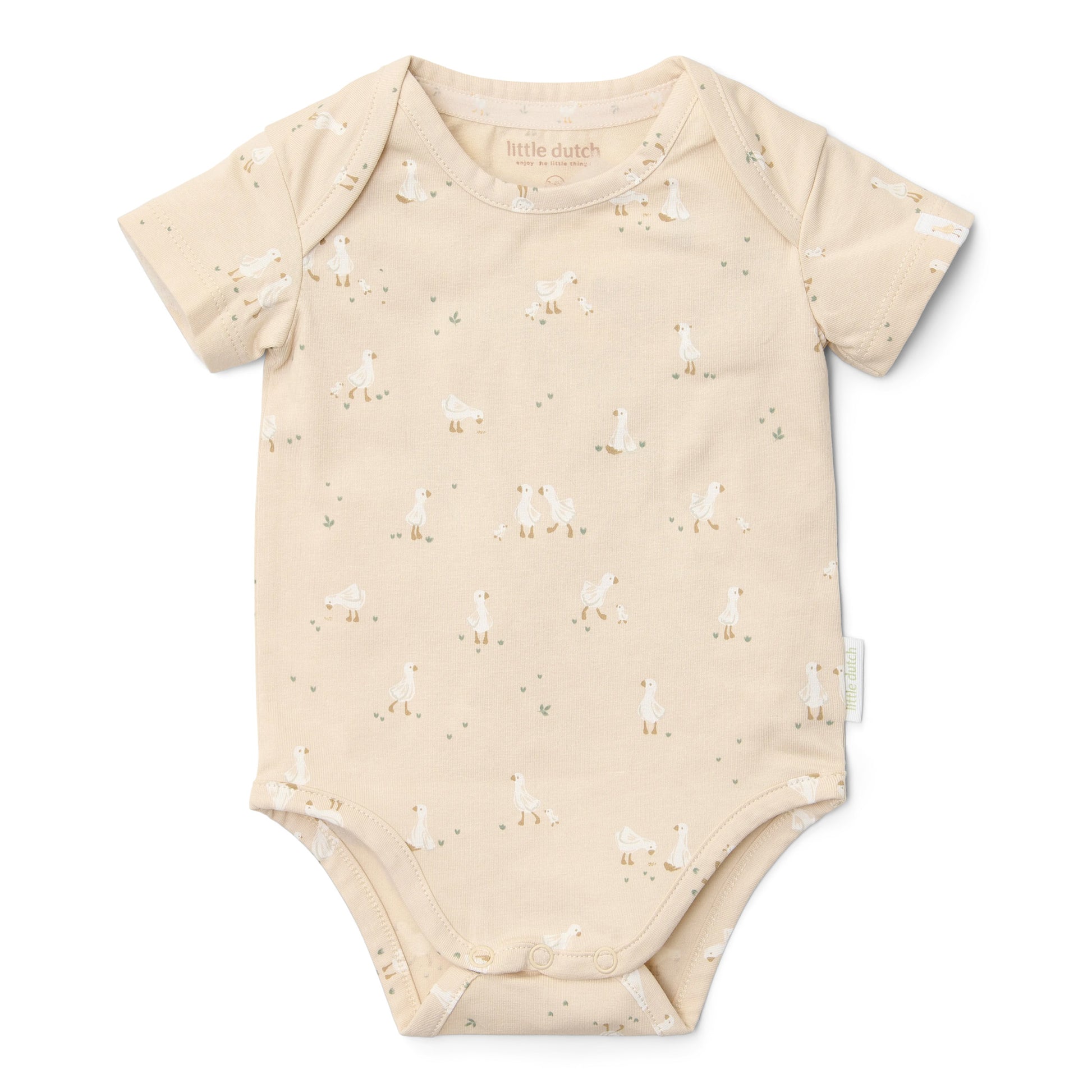 Little Dutch romper korte mouw Little Goose met zachte biologische katoen