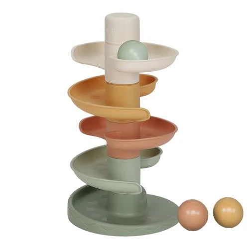 Little Dutch spiraaltoren meerkleurig essentials met vrolijke kleuren en rollende balletjes
